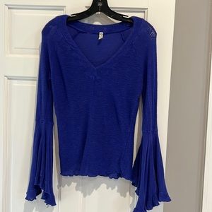 Free people Dramatic belled sleeve top